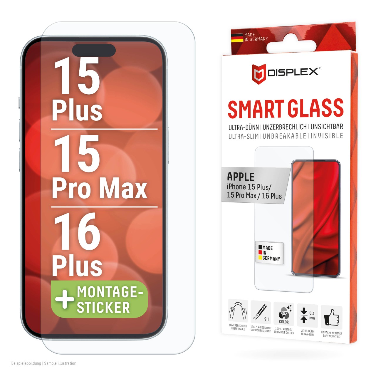 iPhone 16 Plus/15 Plus/15 Pro Max Smart Glass