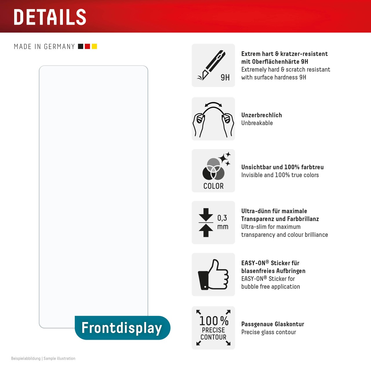 Real Glass for Huawei P smart S (6,3"), 2D