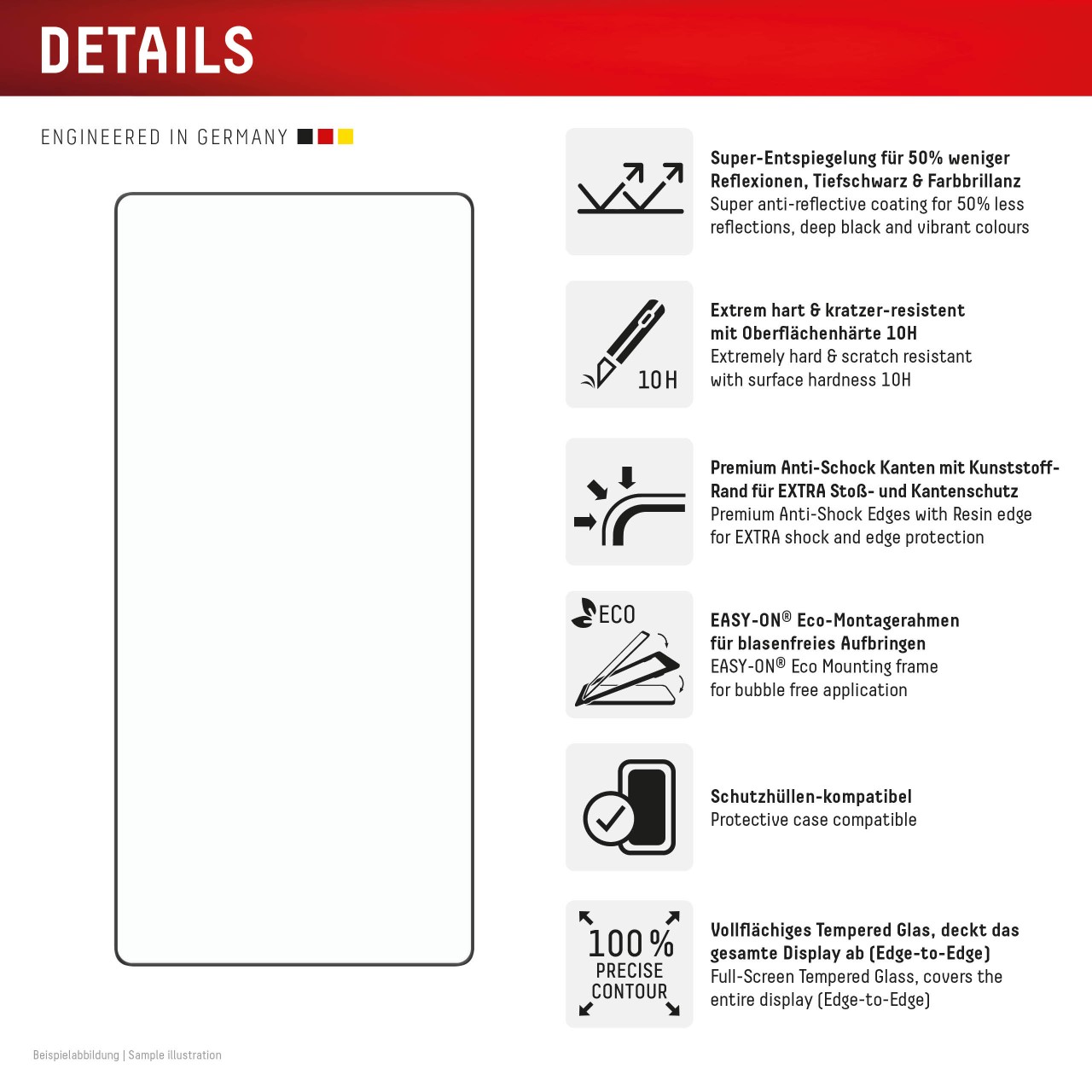 Premium Anti-Reflex Glas (super-entspiegelt, FC) für Samsung S25 Ultra