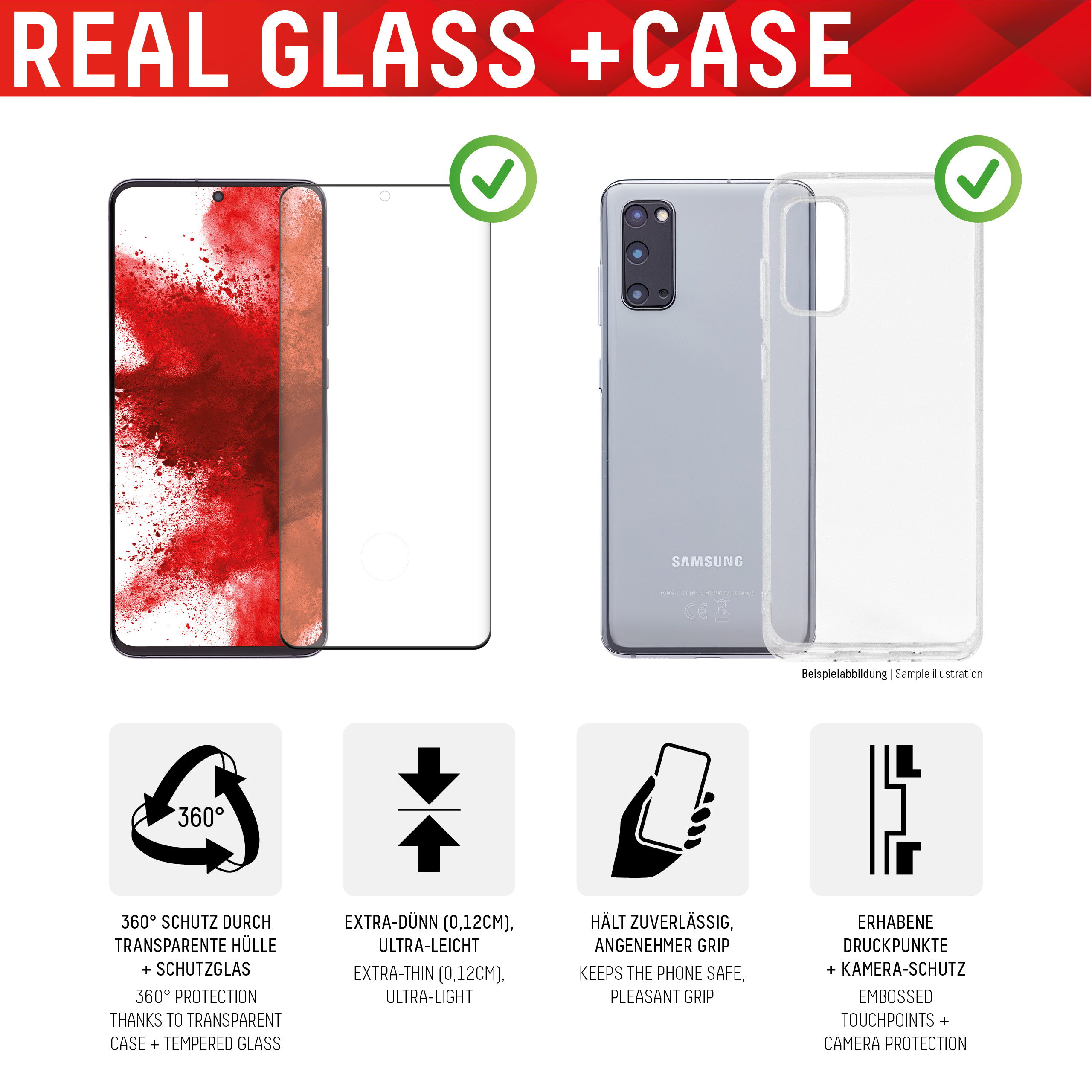 Real Glass Case Fur Samsung Galaxy S21 Ultra 5g 6 8 Full Cover Samsung Gerate Marken Displex Premium Displayschutz Schutzglaser