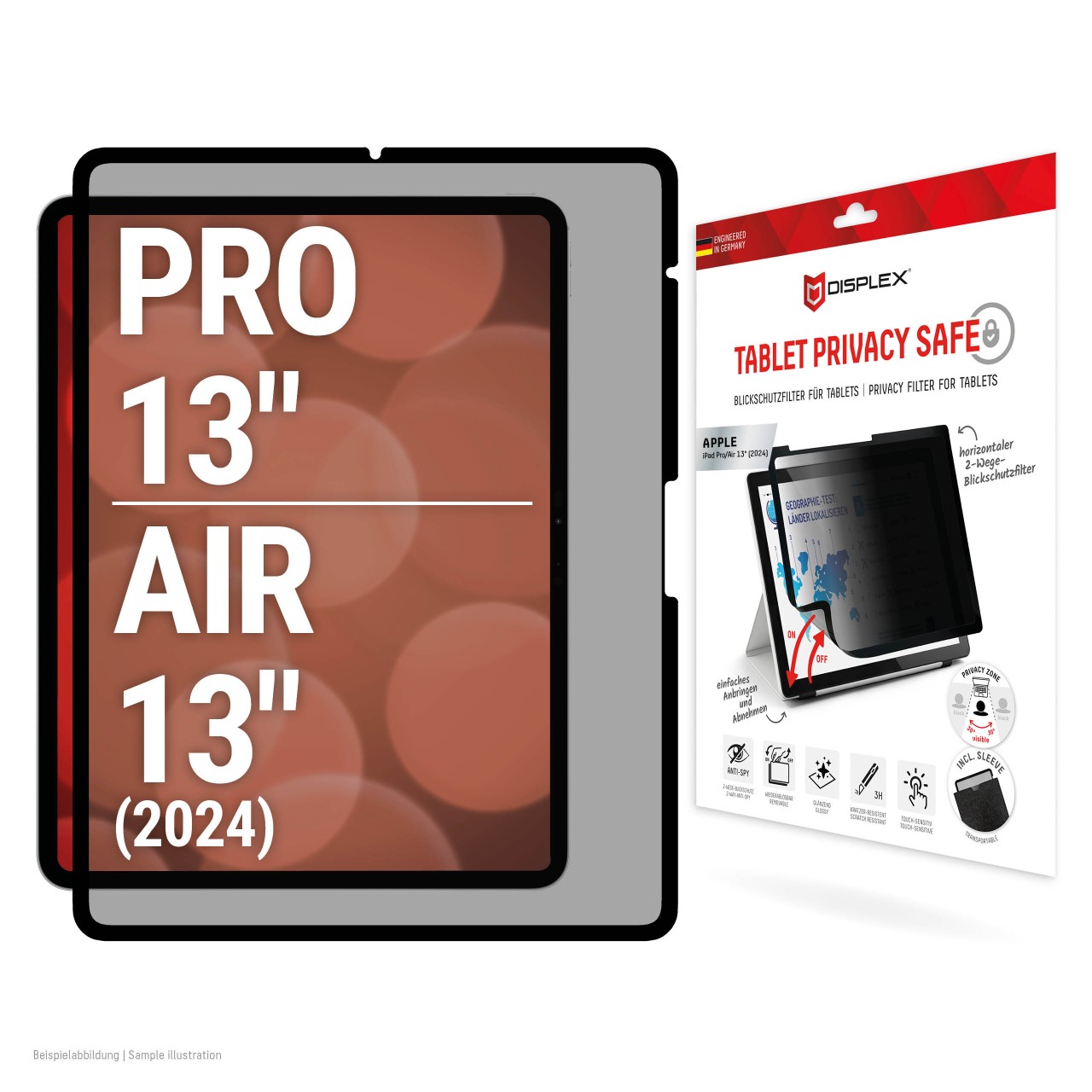 TABLET PRIVACY SAFE Blickschutzfilter für iPad Pro 13'' (2024)/Air 13'' (2024)